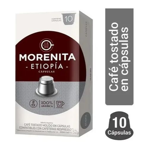 LA MORENITA CAFE CAPSULAS ETIOPIA 10*5.2 GR.