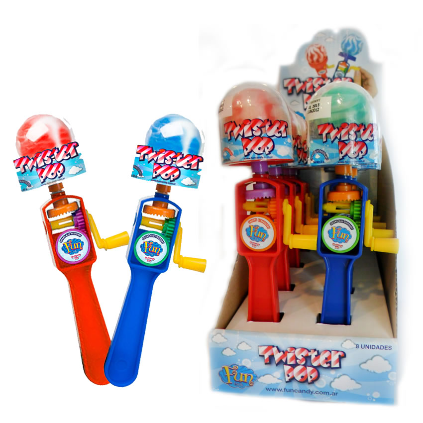 FUN CANDY TWISTER POP MIX*8 UNID.