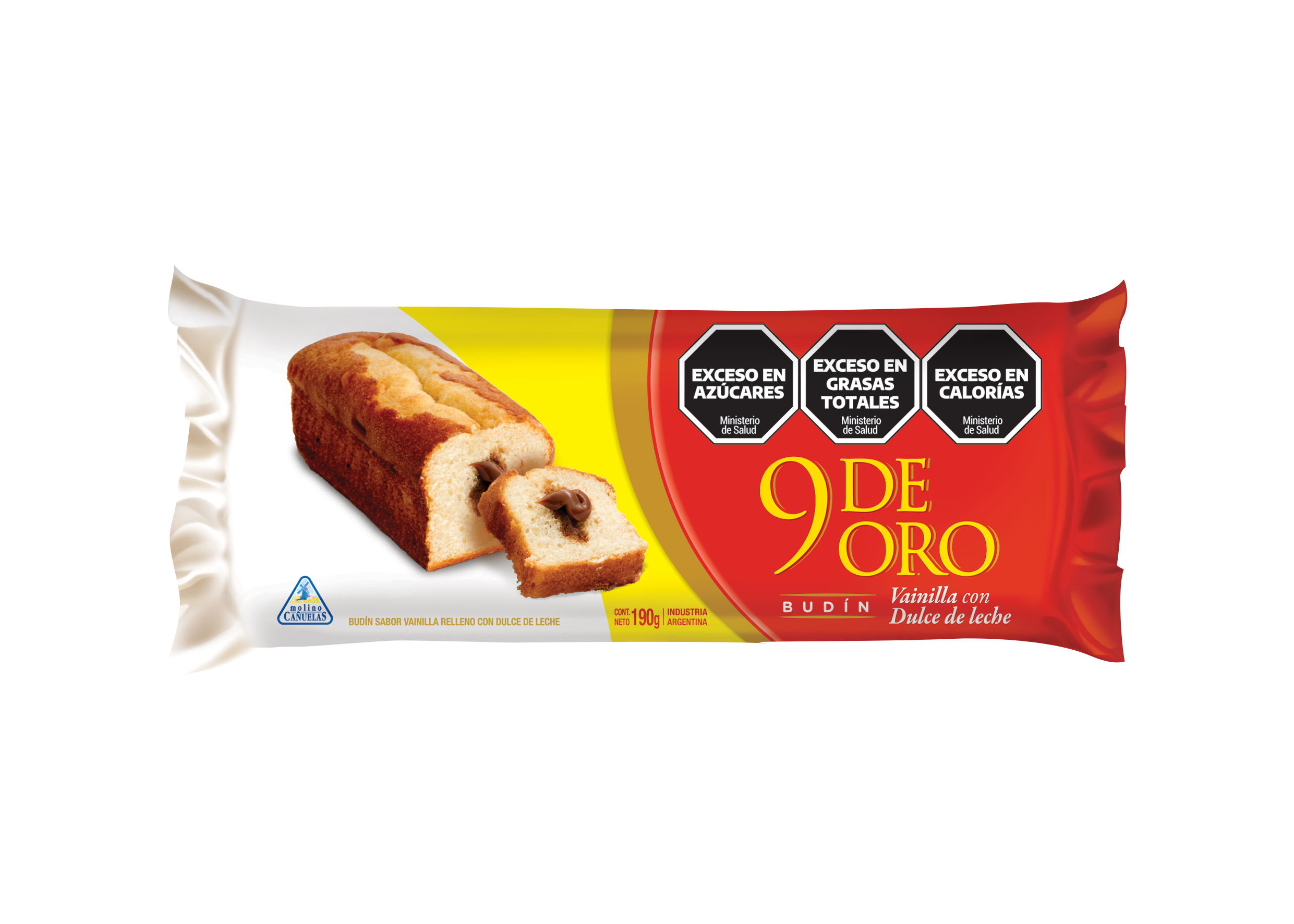 9 DE ORO BUDIN VAINILLA RELL. D/LECHE *190 GR.