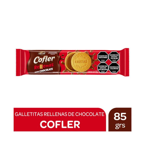 ARCOR COFLER GALLETITAS VAINILLA RELLENAS CHOCOLATE *85 GR.