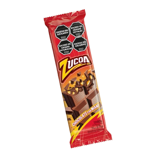 ZUCOA TABLETA CHOCOLATE CON MANI *60 GR.