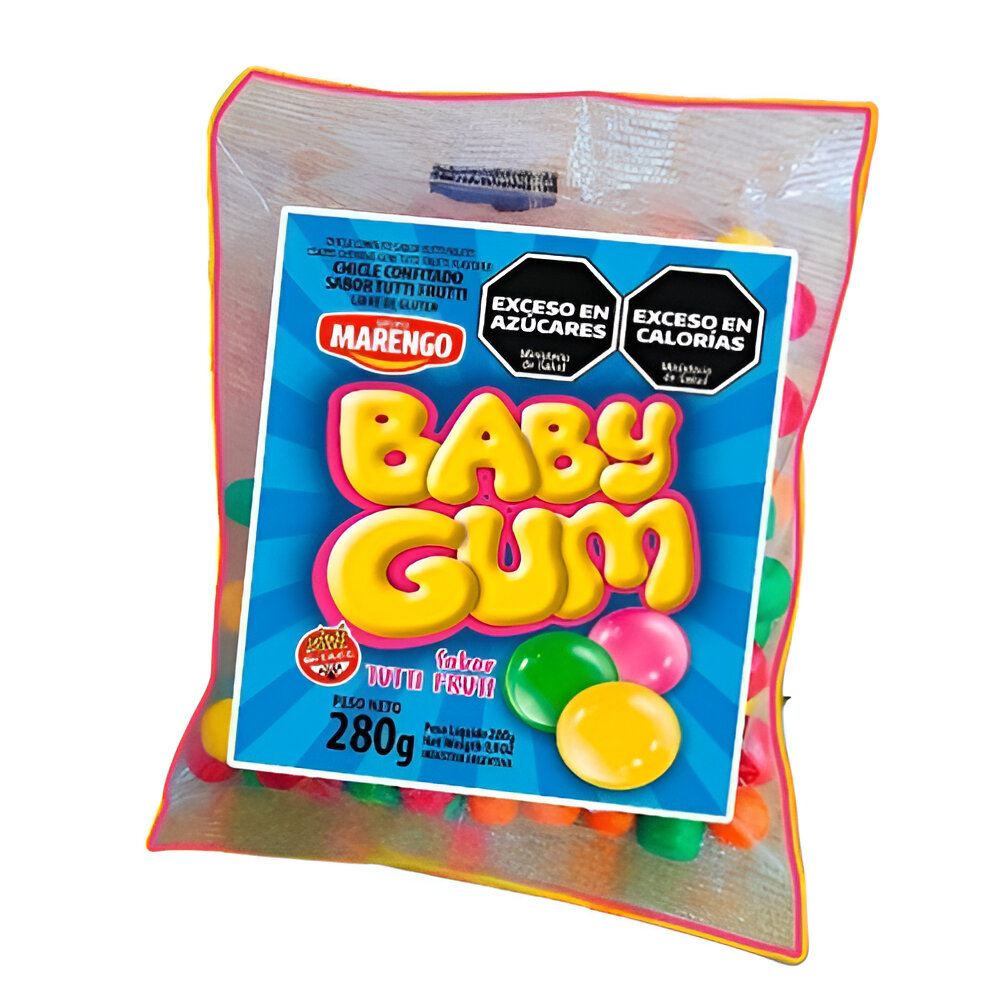 MARENGO CHICLES BABY GUM CONFITADOS TUTTI FRUTTI *280 GR.