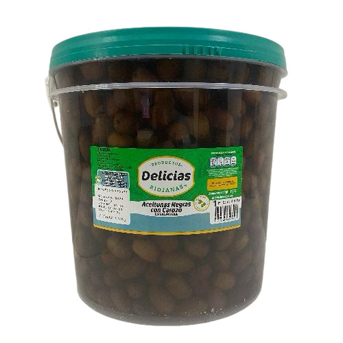 DELICIAS RIOJANAS ACEITUNAS NEGRAS NATURAL (GARRAFA) *4.8 KG.