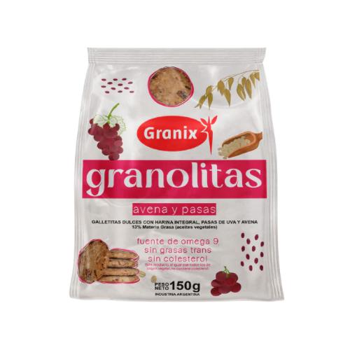 GRANIX GRANOLITAS AVENA/PASAS *150 GR.