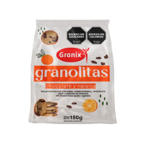 GRANIX GRANOLITAS CHOCOLATE Y NARANJA *150 GR.