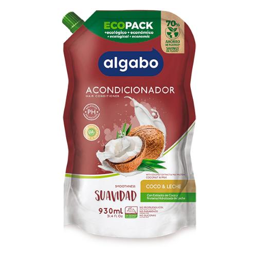 ALGABO ACOND. COCO Y LECHE (ECOPACK)  *930ML.