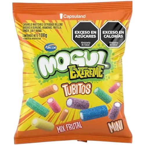 ARCOR MOGUL MINI TUBITOS EXTREME MIX FRUTAL *100 GR.
