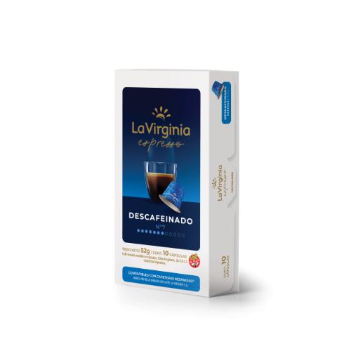 LA VIRGINIA CAFE CAPSULAS P/NESPRESSO DESCAFEINADO 10*5.2 GR.