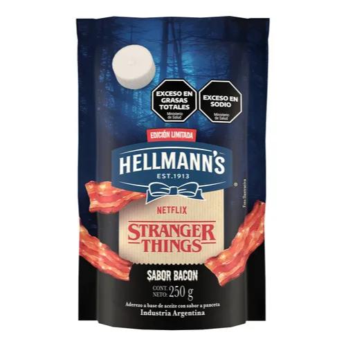 HELLMANNS ADEREZO BACON STRANGER THINGS (DOYPACK) *250 GR.