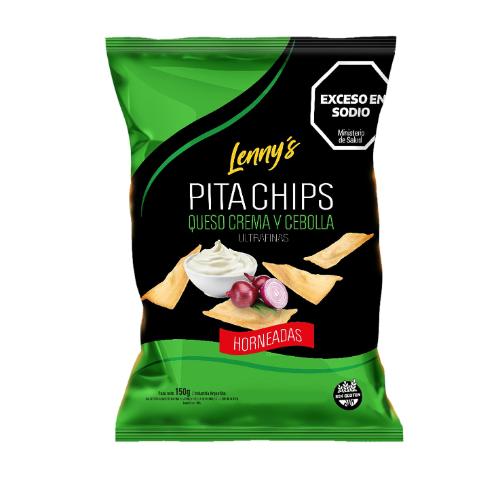 LENNYS SNACK PITA CHIPS QUESO CREMA Y  CEBOLLA *150 GR.