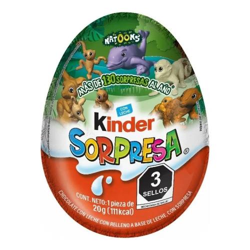 FERRERO KINDER HUEVO SORPRESA NATOONS *12 UN. DIS