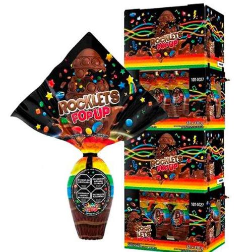 ARCOR HUEVO ROCKLETS POP UP COHETE *110 GR. UNI