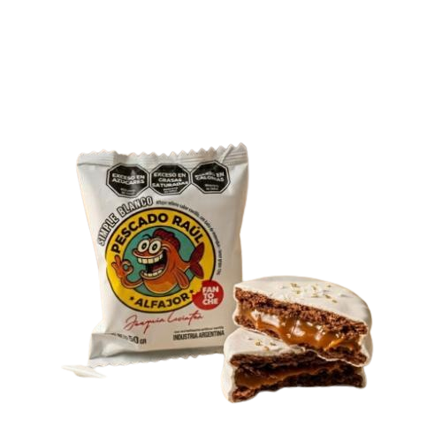 FANTOCHE ALFAJOR PESCADO RAUL SIMPLE BLANCO 12*50 GR. BUL