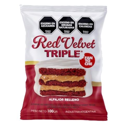FANTOCHE ALFAJOR TRIPLE RED VELVET 12*100 GR. BUL
