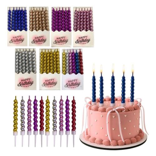 LOW COST VELA METALIZADA TIRABUZON C/PORTAVELA (COLORES VARIOS) UNI