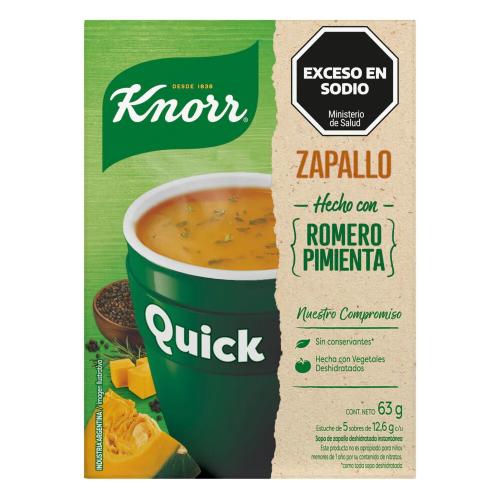 KNORR SOPA QUICK ZAPALLO *5 UN. DIS