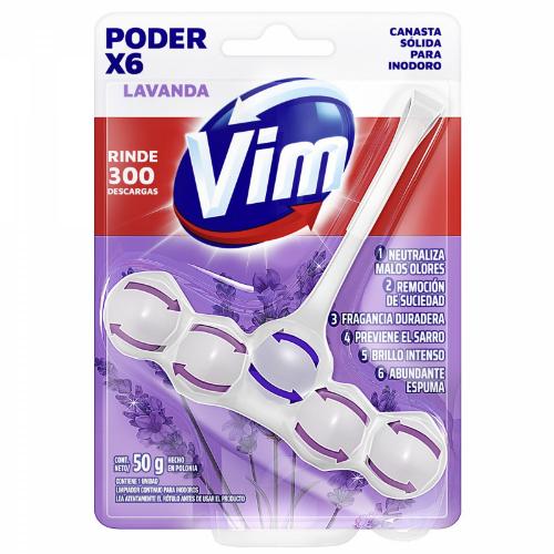 VIM CANASTA LIQUIDA RIMBLOCK LAVANDA PODER X6 *50 GR UNI
