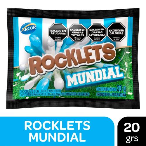 ARCOR ROCKLETS CONFITES MUNDIAL 24*20 GR. DIS