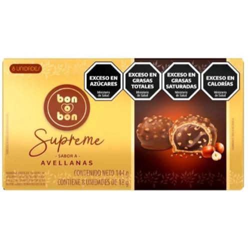 ARCOR BON O BON SUPREME AVELLANAS *144 GR. DIS