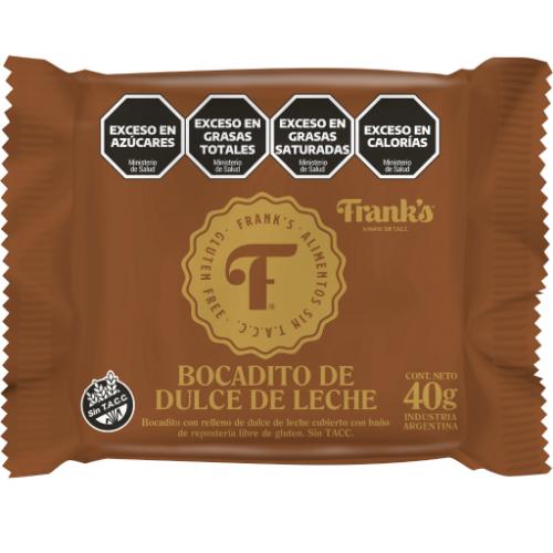 FRANKS BOCADITO DE DULCE DE LECHE SIN TACC 8*40 GR DIS
