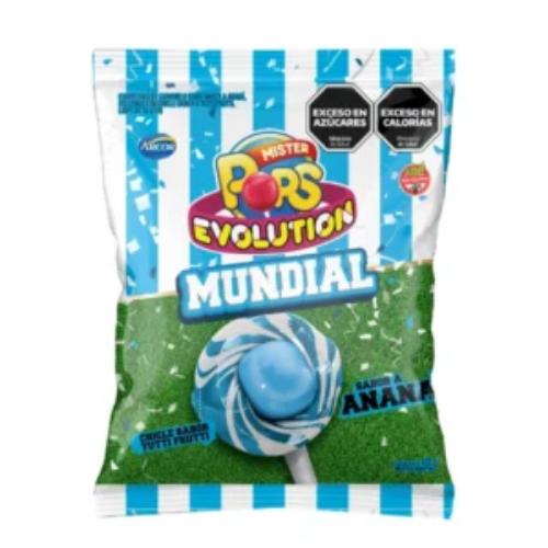 ARCOR CHUPETIN MISTER POP EVOLUTION MUNDIAL ANANA *24 UN. UNI