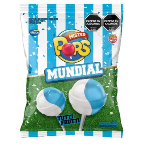ARCOR CHUPETIN MISTER POP EVOLUTION MUNDIAL TUTTI FRUTTI *50 UN. UNI