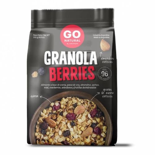 CROPPERS GO NATURAL GRANOLA BERRIES *250 GR.