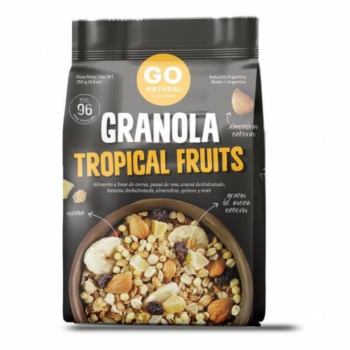CROPPERS GO NATURAL GRANOLA TROPICAL FRUITS *250 GR.