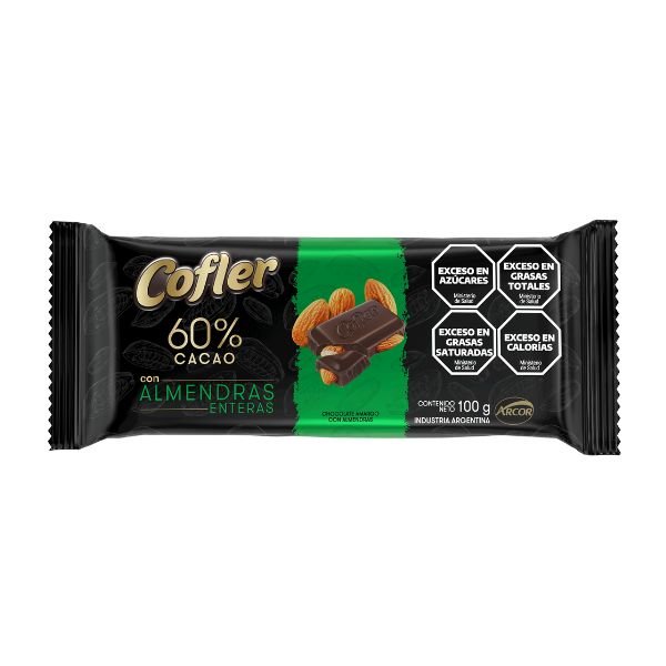 ARCOR COFLER TABLETA 60% ALMENDRA *100 GR