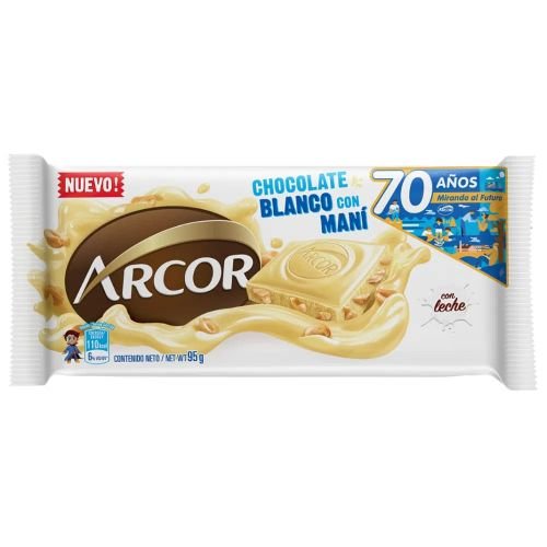 ARCOR CHOCOLATE BLANCO/MANI *95 GR.